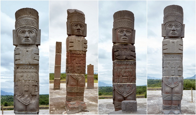 Гигантские статуи воинов «Храма Утренней звезды» в мексиканской Туле