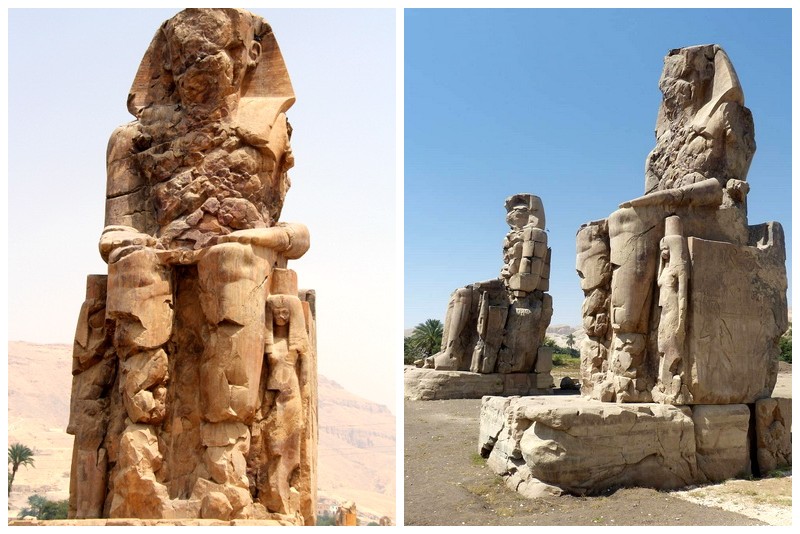 Поющие Колоссы Мемнона в Египте