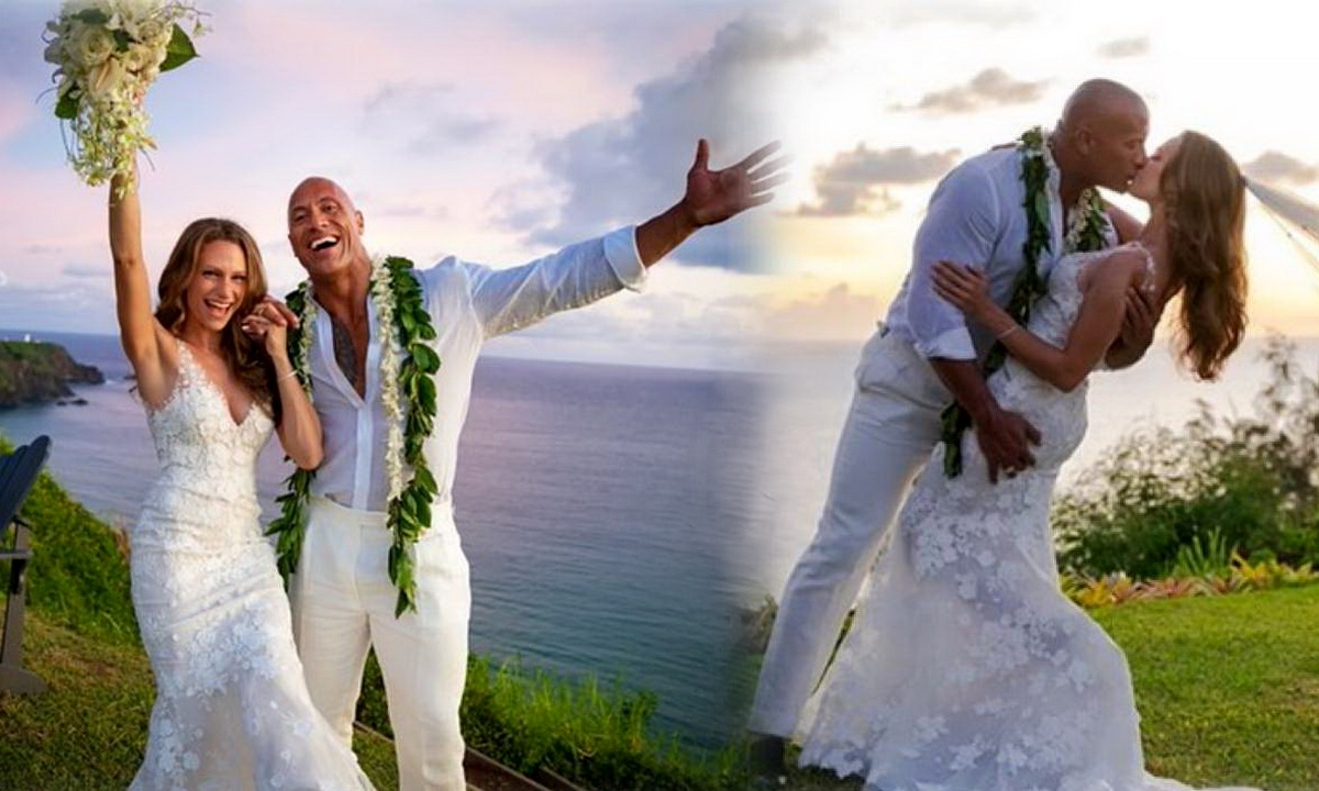 Дуэйн «Скала» Джонсон женился на давней подруге Лорен Хэшиан на Гавайях