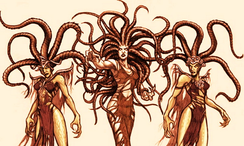 Мифические фурии — сердитый женский образ из подземного мира