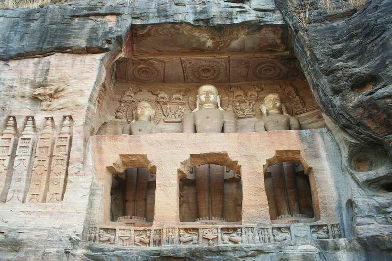 Скальные статуи Гопачала в Индии
